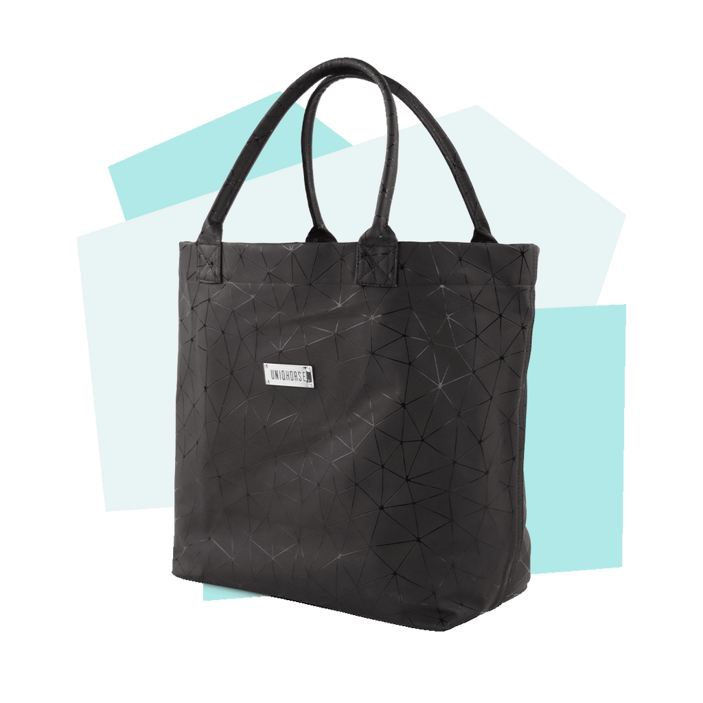 Black transparent tote bag on sale